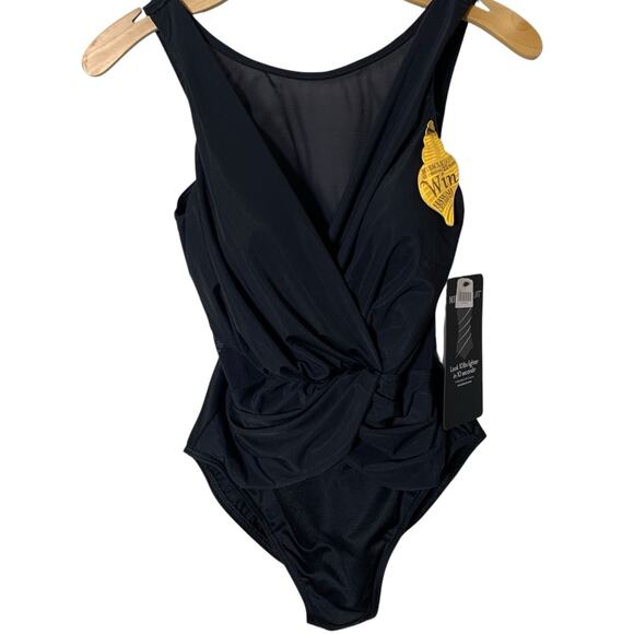 Miraclesuit NWT Size 10 Palma Swimsuit Sleek Slimming Shirred Waist Hip Sexy - Picture 1 of 5
